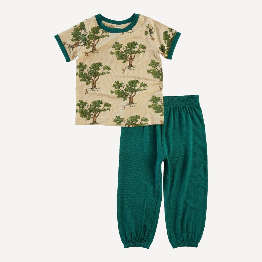 NWT 4T Set Kate Quinn ringer play set pooh & tree bamboo pants t-shirt winnie